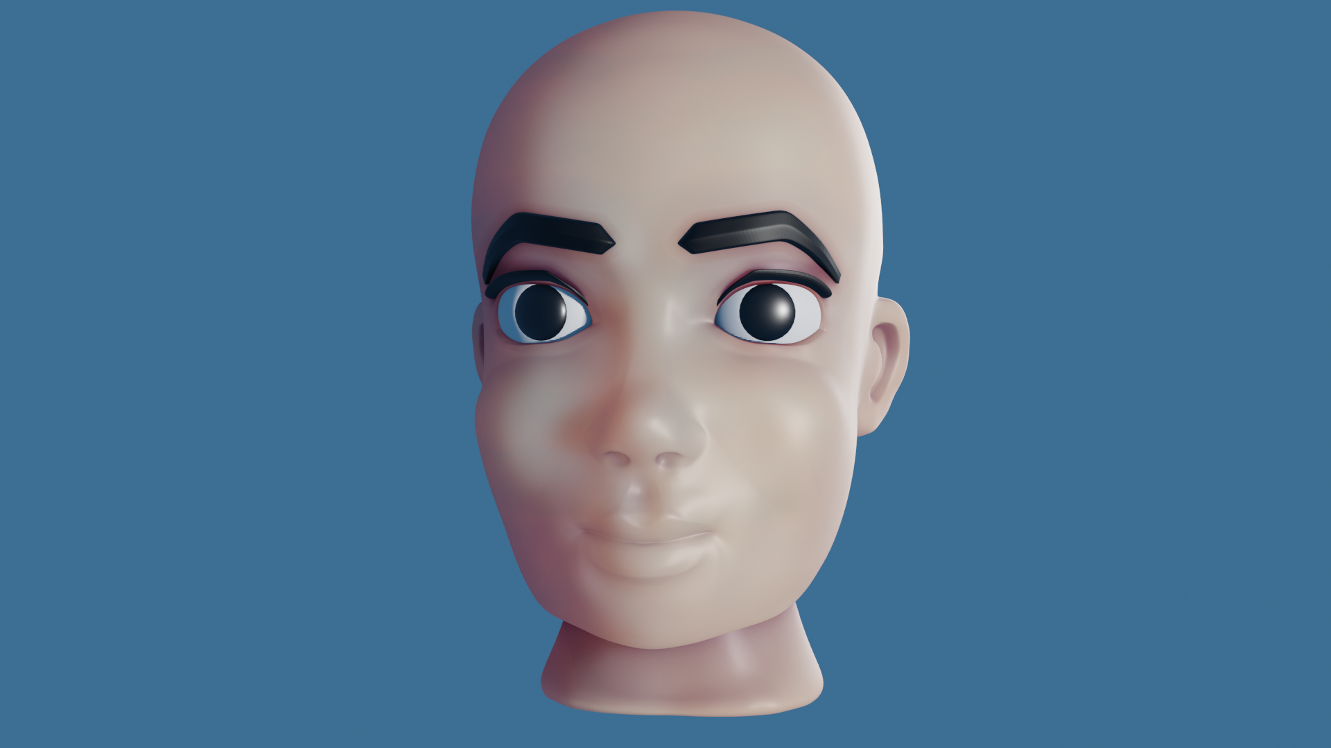 high polygonally detailed head model