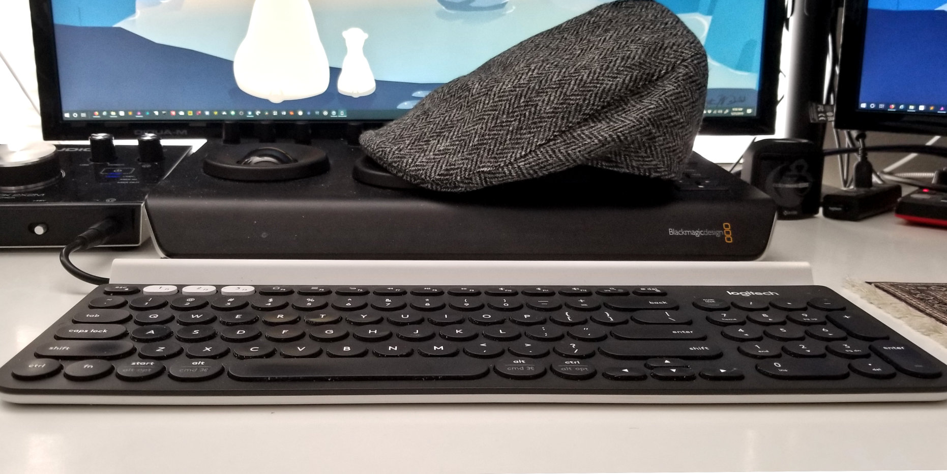 hat on workstation